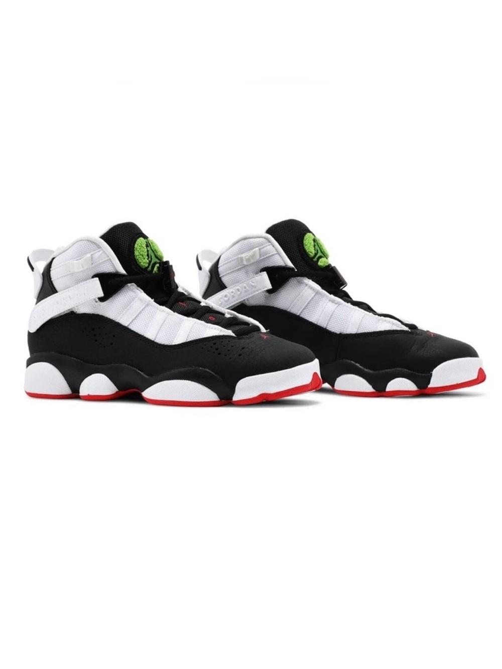 Jordan 6 Rings 'He Got Game' - Kids Black and White Sneakers
